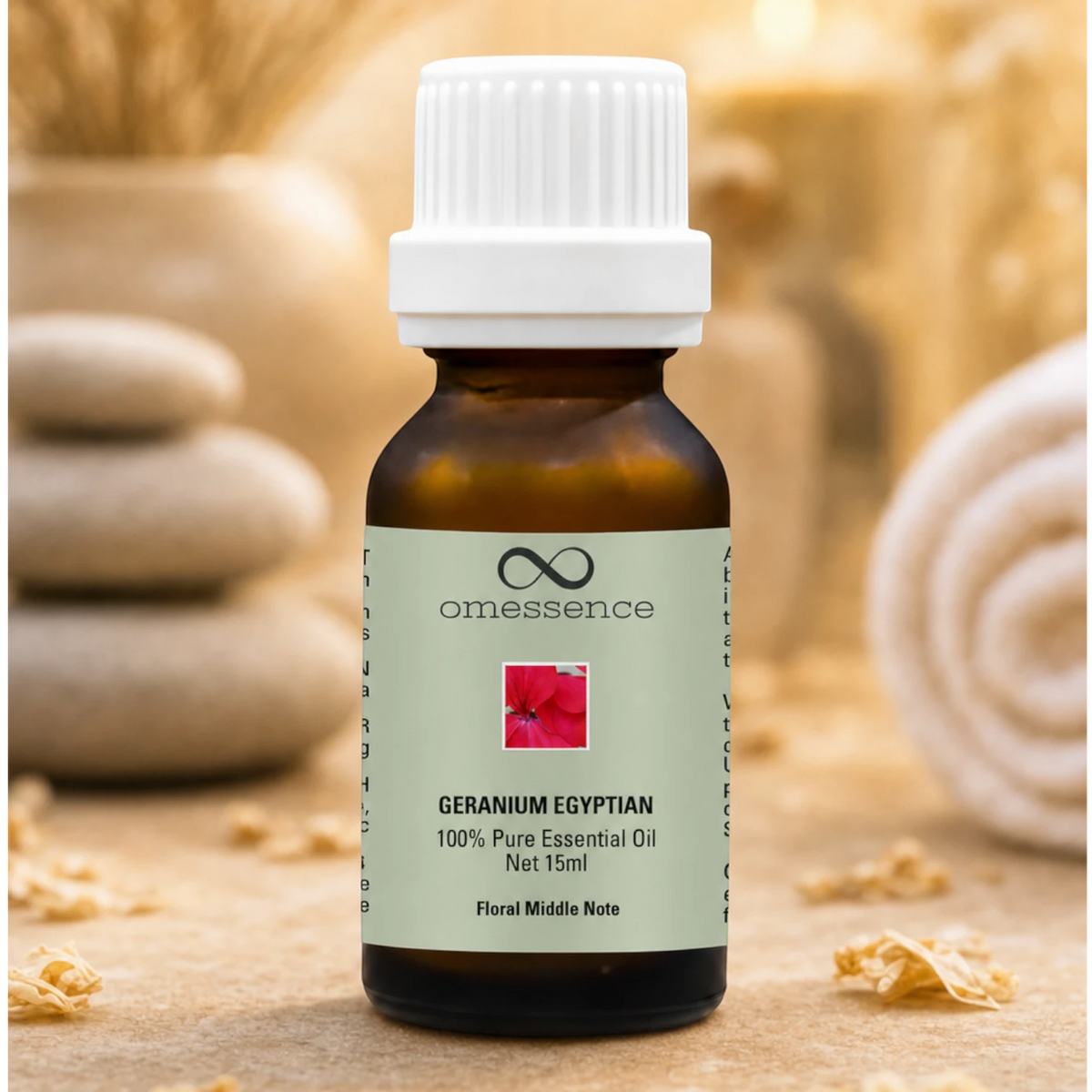 Omessence Geranium Bourbon Reunion Pure Essential Oil 15ml